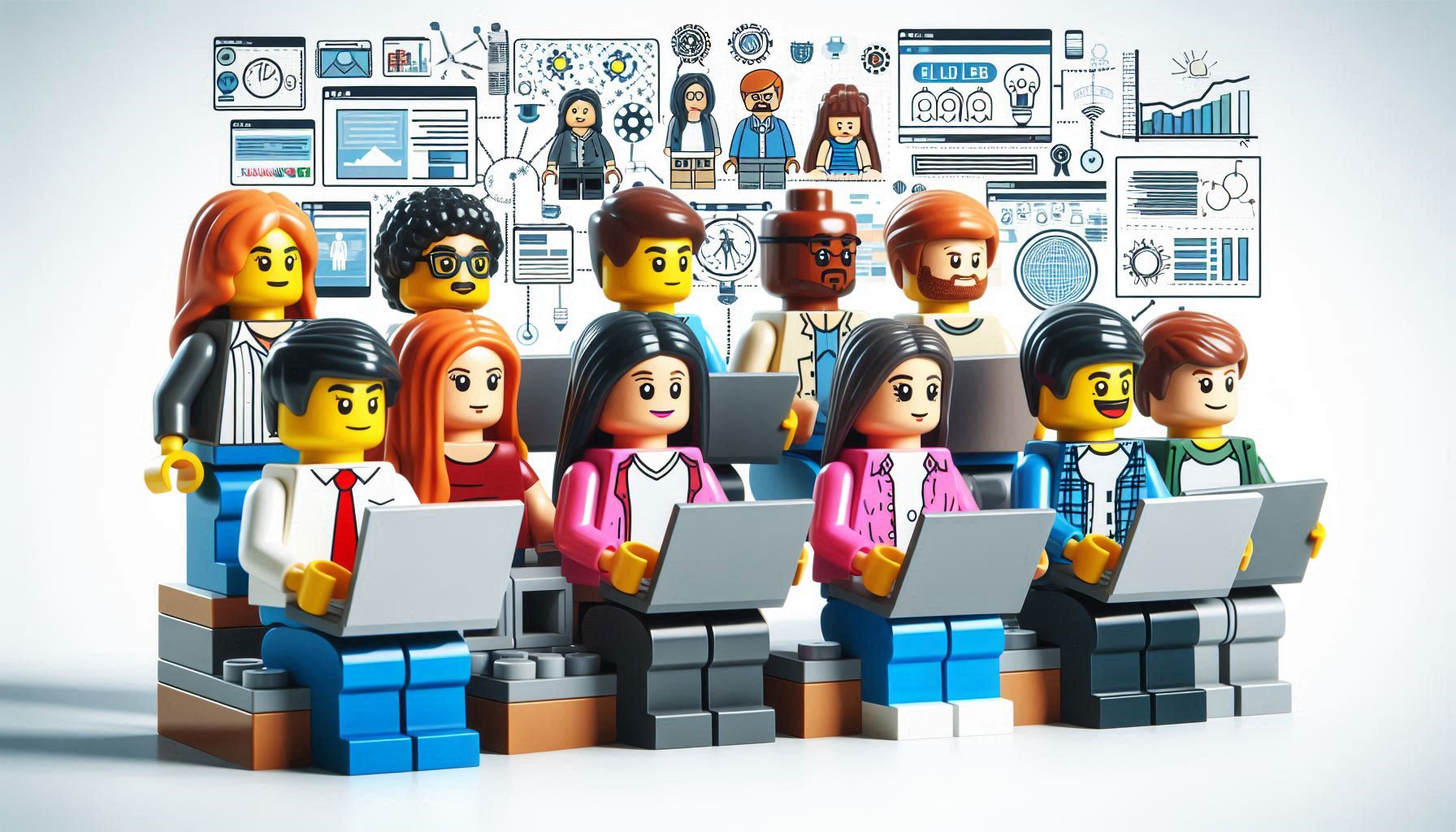 un grupo de estudiantes algunas mujeres y algunos hombres no mas de cinco personasjes en total con